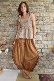 Nonni Gingham Bandeau Cami Hazelnut